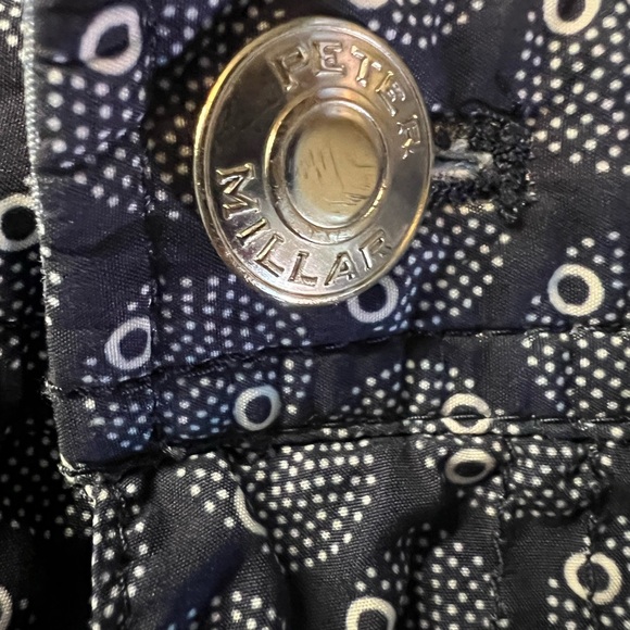 Peter Millar Blue and White Lined Swim Trunks Size XL - Picture 6 of 13